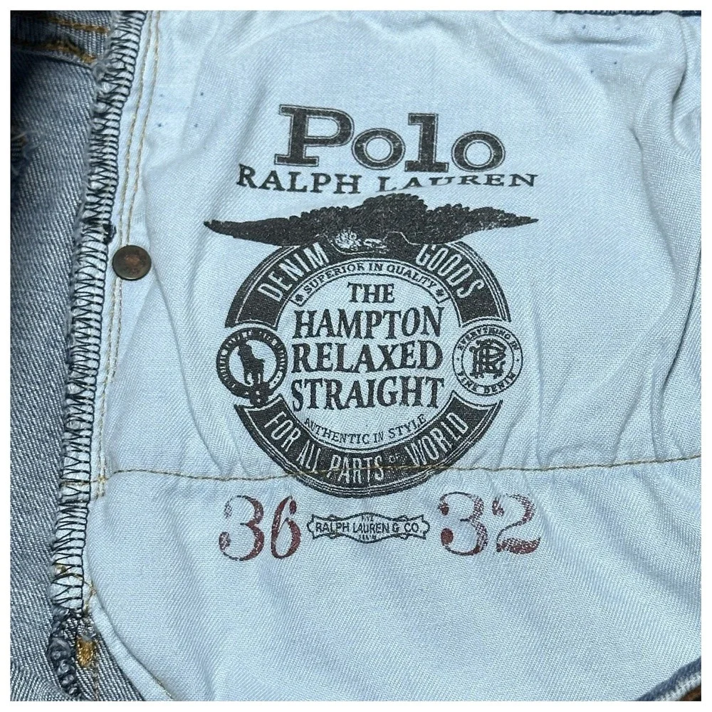 Polo Ralph Lauren‎ Hampton Relaxed Straight Leg Denim Jeans Men's Size 36x32